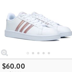 Rose gold adidas shoes